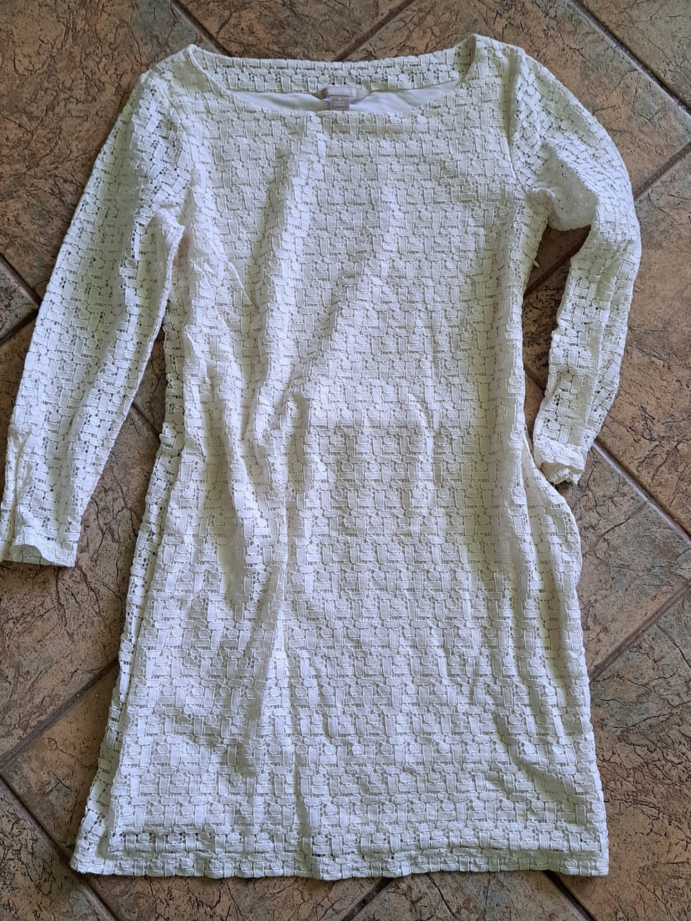 Banana Republic Cream Lace Shift Dress